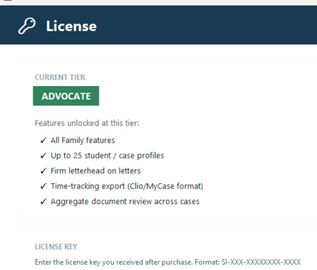 Simple licensing